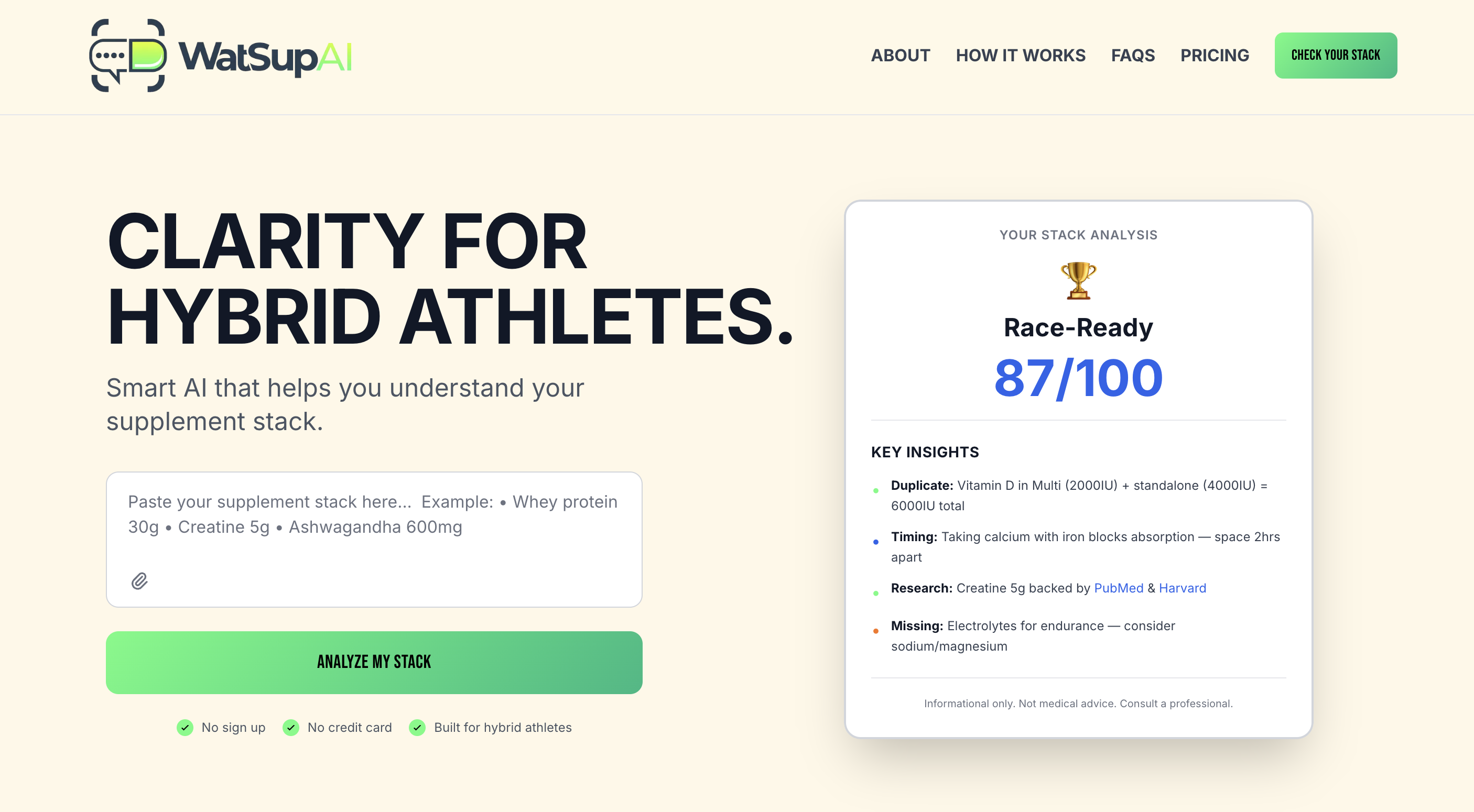 WatSupAI website preview